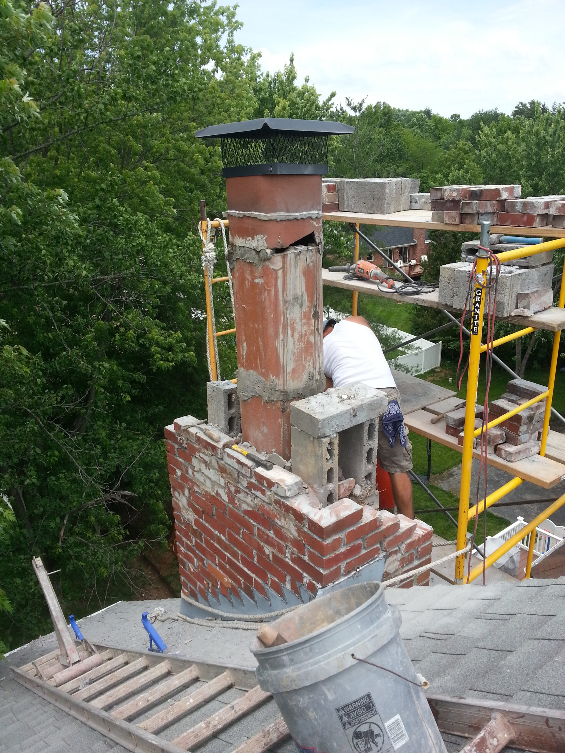 Fully restored chimney structure by S.O. Chimney Burlington