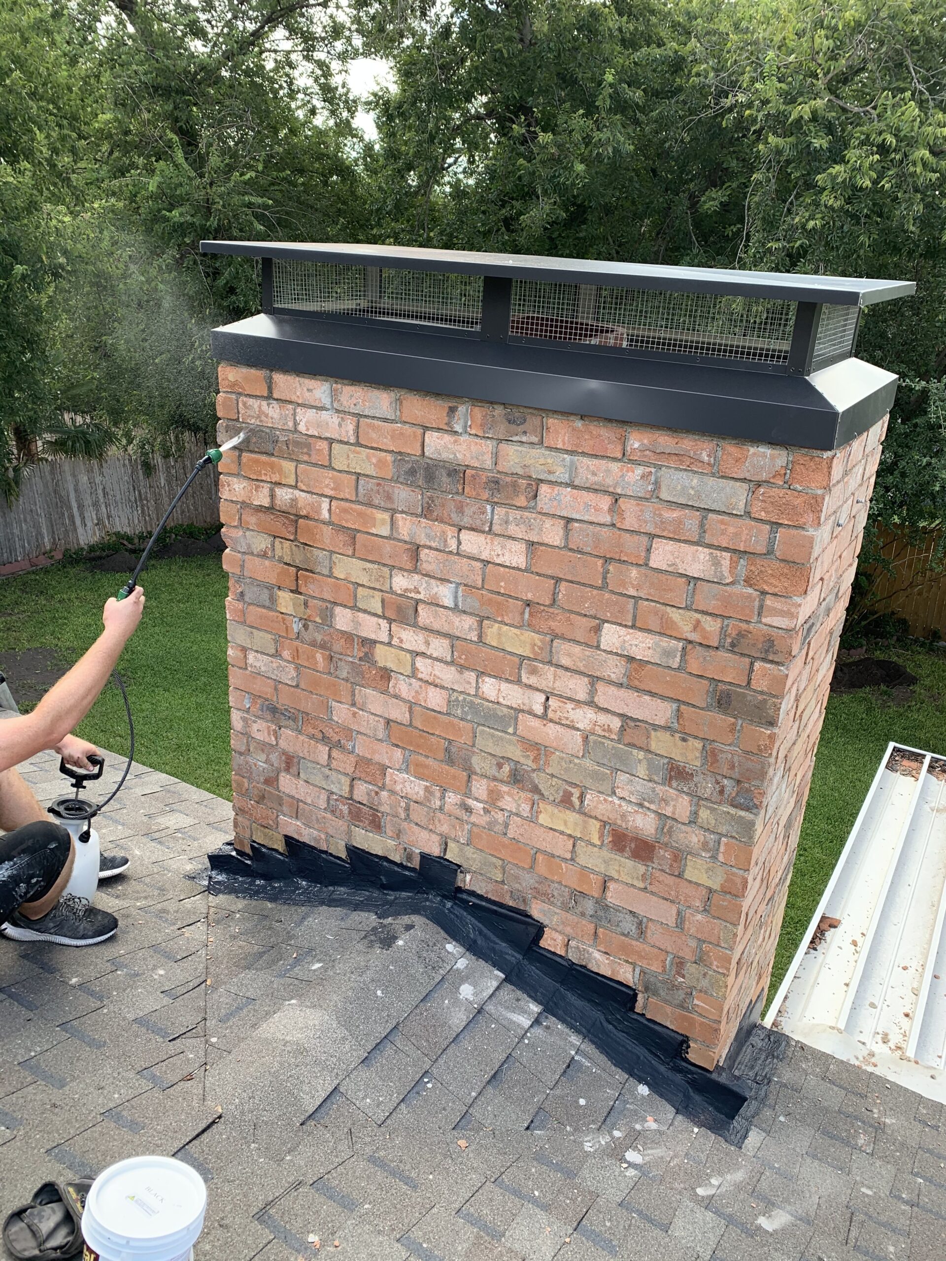 Properly repaired chimney flashing protecting the home by S.O. Chimney Burlington
