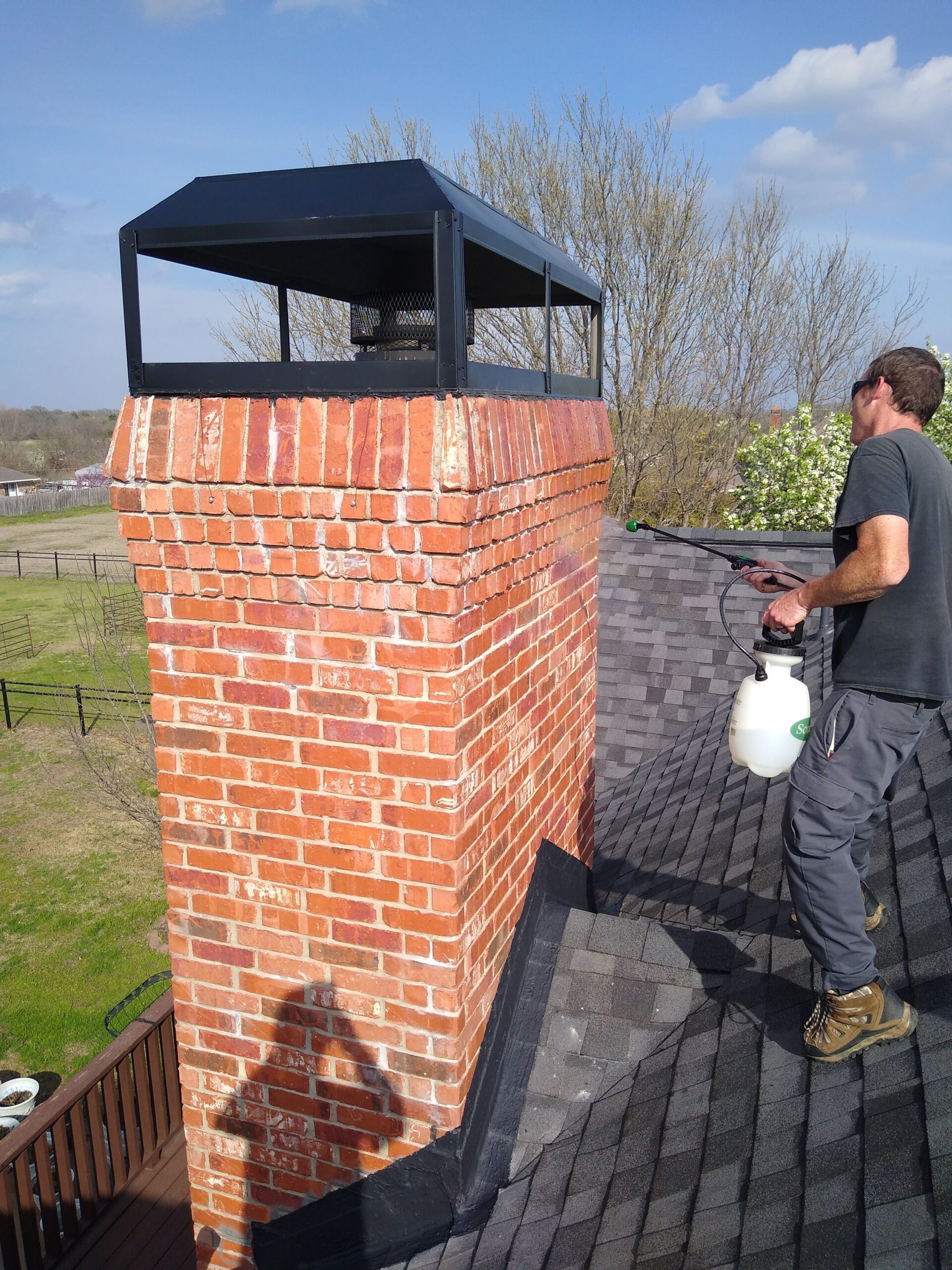 Professional chimney crown repair services by S.O. Chimney Burlington