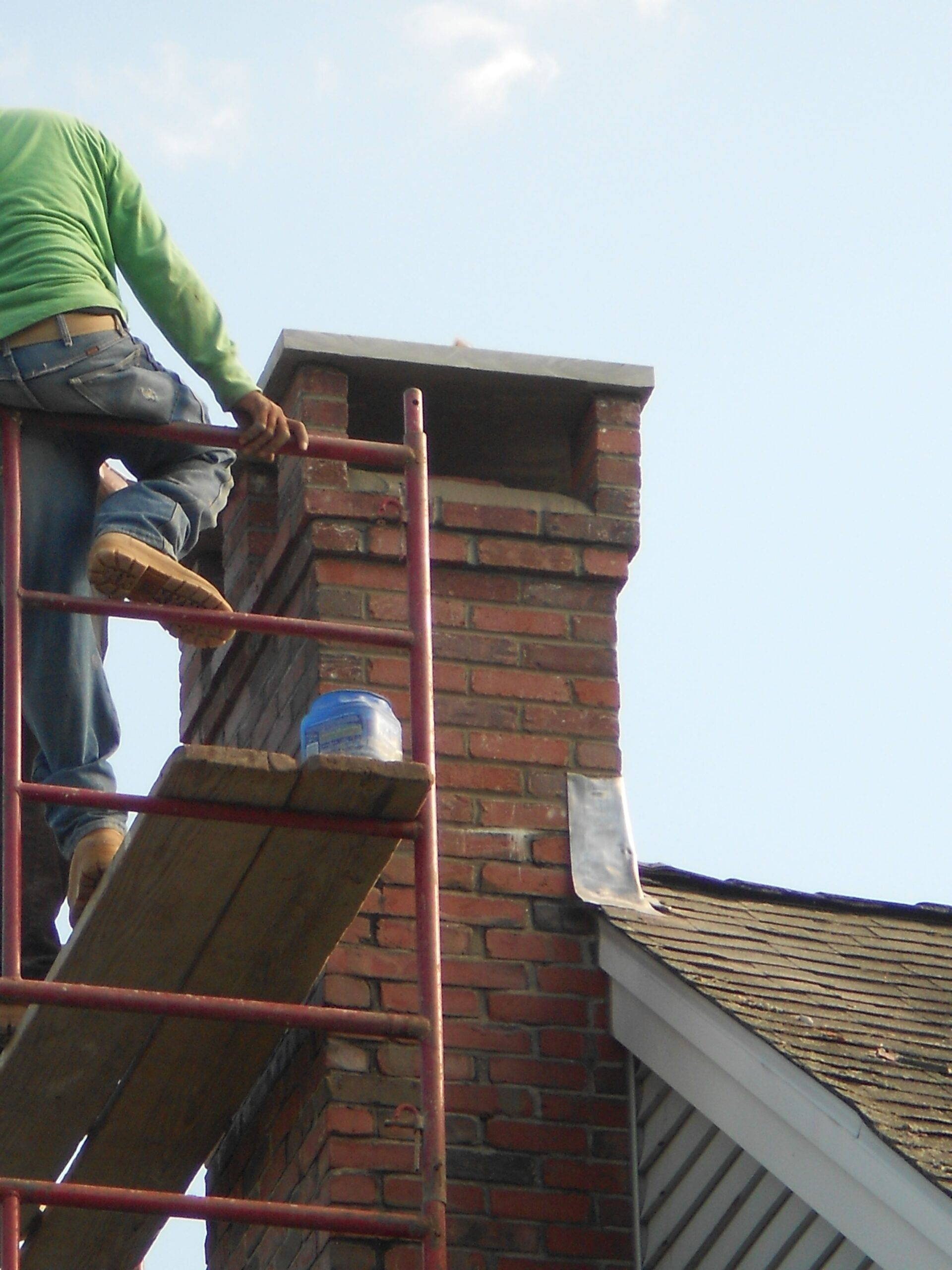 Damaged chimney requiring professional repair by S.O. Chimney Burlington