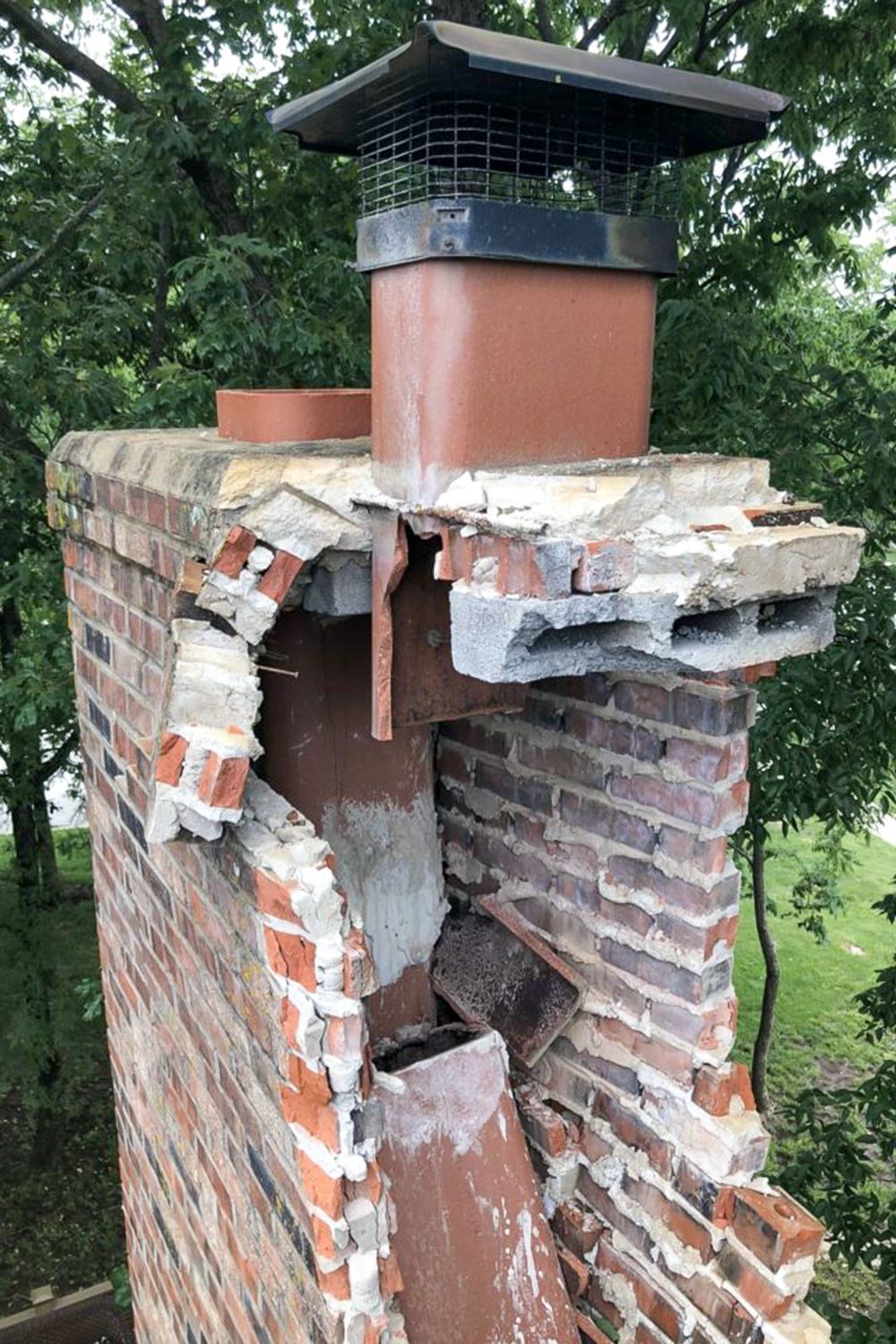 Professional chimney rebuild services by S.O. Chimney Burlington