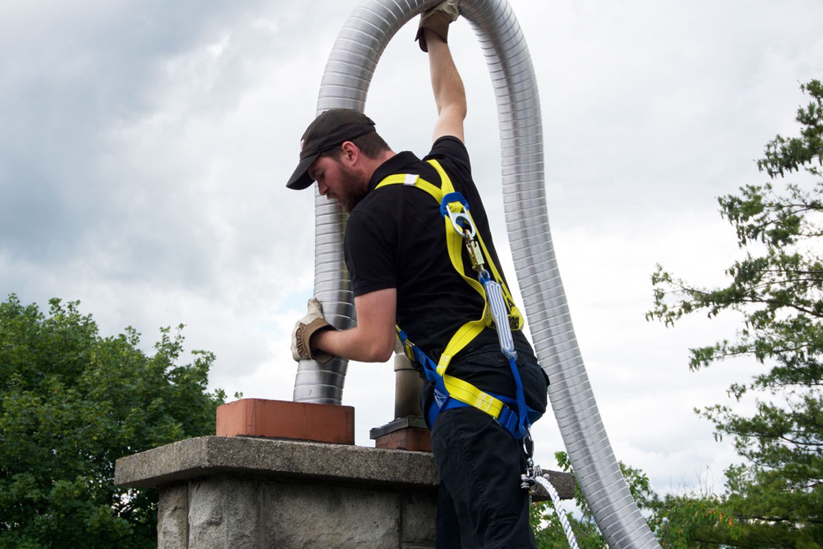 Chimney liner installation