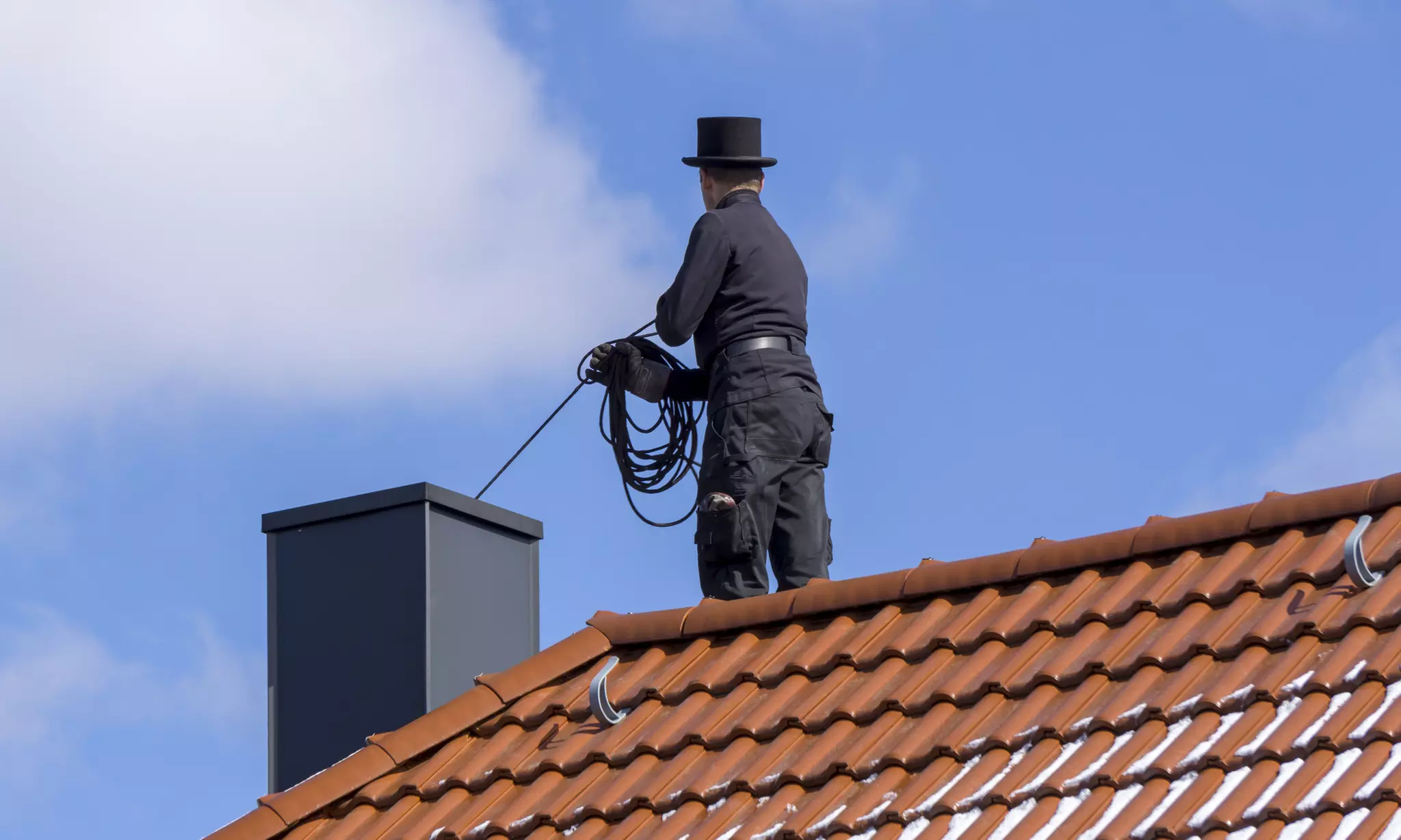 Chimney sweep cleaning service